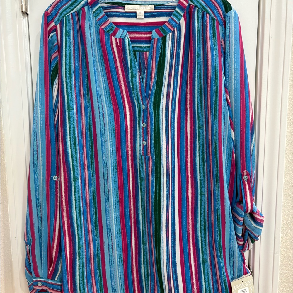 Colorful Striped Blouse
